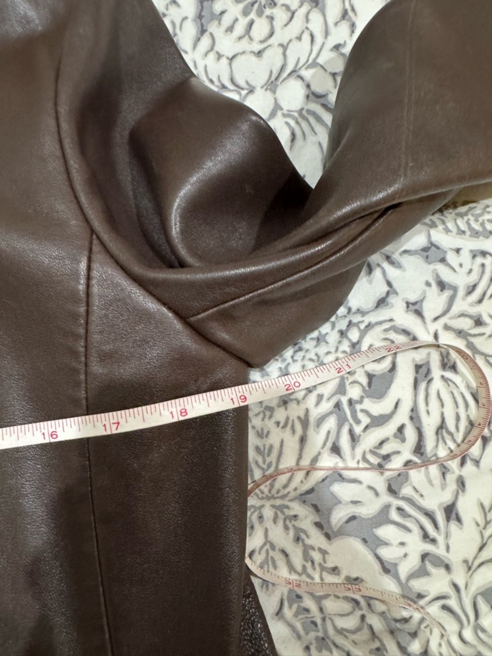 Women's Dark Brown Leather Zip-Front Jacket - Picture 11 of 15
